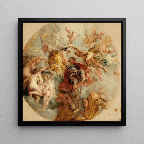 Apotheosis of the Duke of Buckingham - Eugène Delacroix — framed artwork on a wall