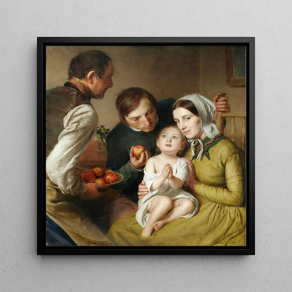 Learning to Beg, Reiter Family - Johann Baptist Reiter — framed artwork on a wall