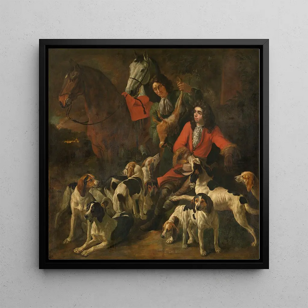 After the Hunt - Jan Baptist Boel — framed artwork on a wall