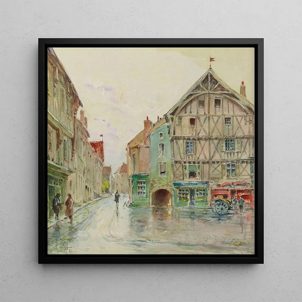 After the rain Place de l'Hôtel de ville - Rn Leverd — wall display of the artwork