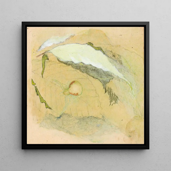 White Spider in Porcelain - Emma Beach Thayer — framed artwork on a wall
