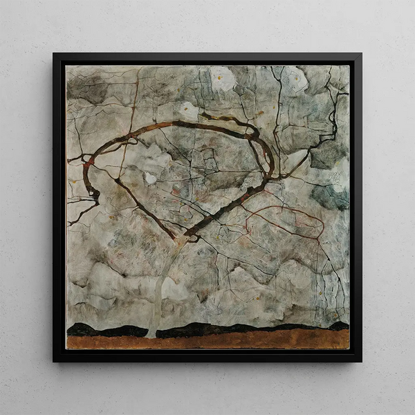 Autumn Tree in the Windy Air Winter Tree - Egon Schiele — wall display of the artwork