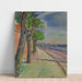 Reproduction of the painting Trees by the canal edge - Edvard Munch