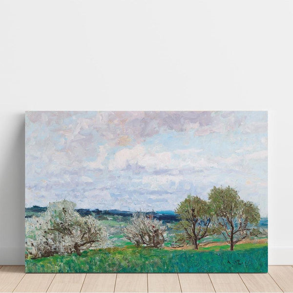 Reproduction of the painting Trees in Bloom at Deutschlandsberg - Alfred Zoff
