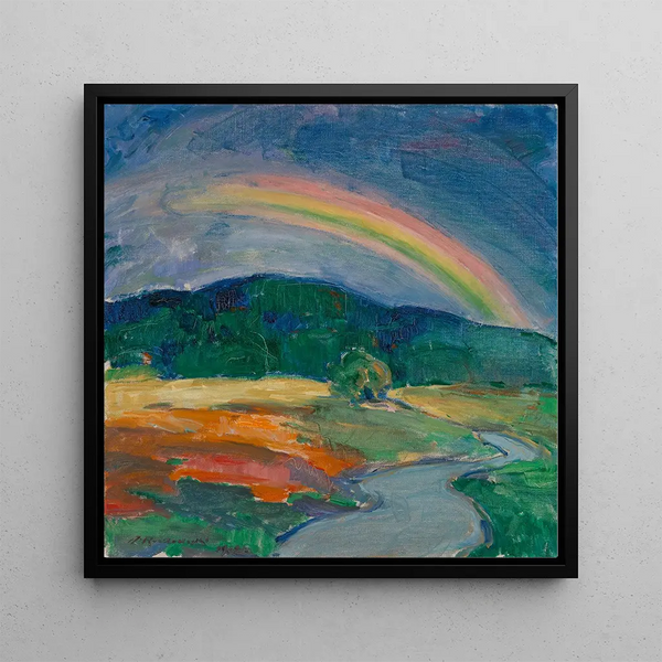 Rainbow Painting - Jalmari Ruokokoski — framed artwork on a wall