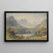 Mountain Lake Painting - Archer Stanley — framed artwork on a wall
