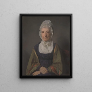 An elderly woman - Archibald Skirving — framed artwork on a wall