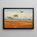 a Gray Partridge Company in Flight - Archibald Thorburn — framed artwork on a wall