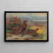 a couple of red lagopèdes in a landscape - Archibald Thorburn — framed artwork on a wall