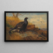 Gélinotte sur un éperon rocheux avec un loch au-delà - Archibald Thorburn — framed artwork on a wall