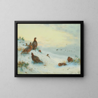End of Season - Archibald Thorburn — framed artwork on a wall