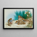 English Partridge painting with gorse and thistles - Archibald Thorburn — framed artwork on a wall