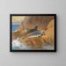 Gray and common seals resting - Archibald Thorburn — framed artwork on a wall