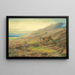 in the Highlands, red deer harassed by a pair of peregrine falcons - Archibald Thorburn — framed artwork on a wall