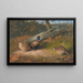The Fallen Beech Tree, a Rooster, and Three Pheasants with a Wasp - Archibald Thorburn — framed artwork on a wall