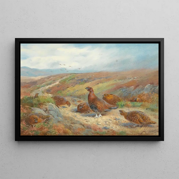 L'ancienne route de transhumance - Archibald Thorburn — framed artwork on a wall