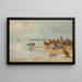 Sarcelle et canard siffleur au bord de l'eau - Archibald Thorburn — framed artwork on a wall