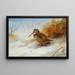 Winter Woodcock Painting - Archibald Thorburn — framed artwork on a wall