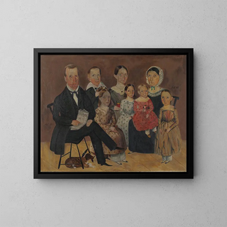 Family Portrait Painting by John J. Wagner - Archie Thompson — framed artwork on a wall