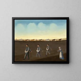 Les Semeurs - Archie Thompson — framed artwork on a wall