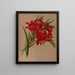 Glaïeul Cardinal - Arentina Hendrica Arendsen — framed artwork on a wall
