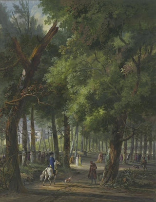 Poussettes et cavaliers dans la forêt de La Haye - Arie Lamme — artwork view