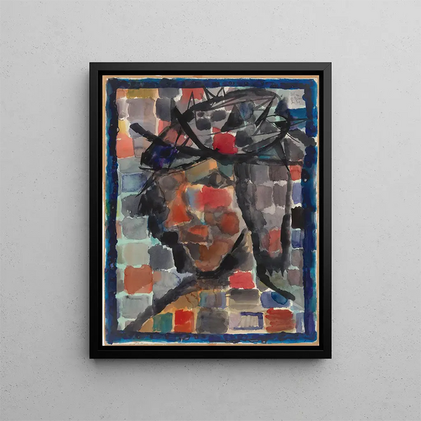 Christ Painting - Arie van de Giessen — framed artwork on a wall