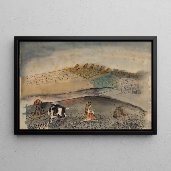 Lieur de gerbes - Arie van de Giessen — framed artwork on a wall