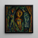 Harlequin, Columbine and Pierrot - Mark Gertler — framed artwork on a wall
