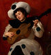 Harlequin with a guitar - Giacinto Tesio — artwork view