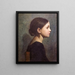 Portrait of a Girl After the Ball - Armand Cambon — framed artwork on a wall