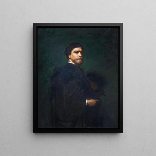 Portrait of the artist - Armand Cambon — framed artwork on a wall