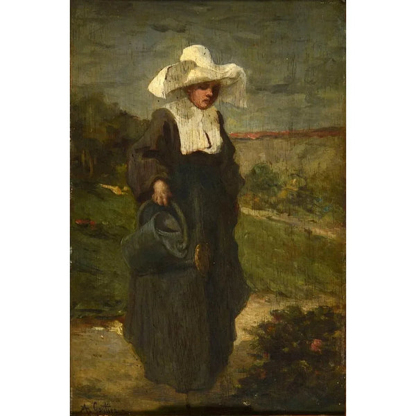 Reproduction of the painting Sister of Charity Watering Flowers - Armand Gautier