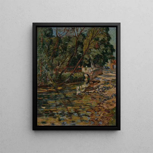 Abreuvoir à Épinay - le - Breuil - Armand Guillaumin — framed artwork on a wall