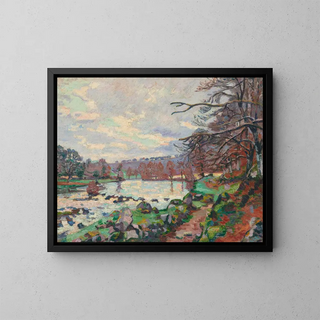 Barrage de Genetin à Crozant - Armand Guillaumin — framed artwork on a wall