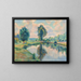 Riverbank Painting - Armand Guillaumin — framed artwork on a wall