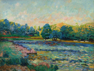 Riverbank Painting - Armand Guillaumin — artwork view
