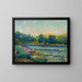 Riverbank Painting - Armand Guillaumin — framed artwork on a wall