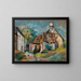 Cottages - Armand Guillaumin — framed artwork on a wall