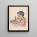Child eating soup - Armand Guillaumin — framed artwork on a wall