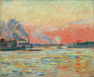 the Confluent Painting of the Seine and the Marne at Ivry - Armand Guillaumin — artwork view