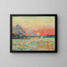 the Confluent Painting of the Seine and the Marne at Ivry - Armand Guillaumin — framed artwork on a wall