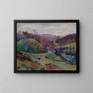 Pont Charraud à Crozant - Armand Guillaumin — framed artwork on a wall