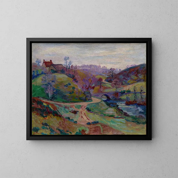 Pont Charraud à Crozant - Armand Guillaumin — framed artwork on a wall