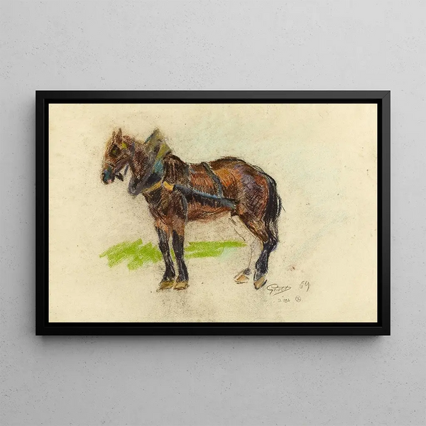 Study of a horse - Armand Guillaumin — framed artwork on a wall