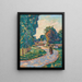 Woman on a path in Épinay-sur-Orge - Armand Guillaumin — framed artwork on a wall