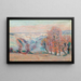 White Frost at Crozant - Armand Guillaumin — framed artwork on a wall