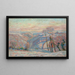 White Frost at Crozant Village - Armand Guillaumin — framed artwork on a wall