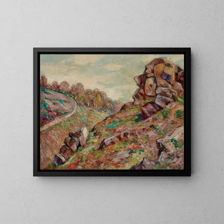 Height of the Plinth, landscape of the Creuse - Armand Guillaumin — framed artwork on a wall