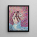 Young nude woman draped - Armand Guillaumin — framed artwork on a wall